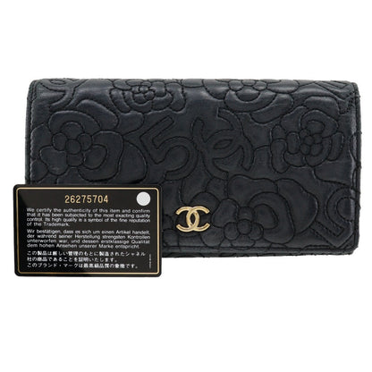 Chanel Camellia No.5 Long Wallet Leather Long Wallet A70620 in New Condition