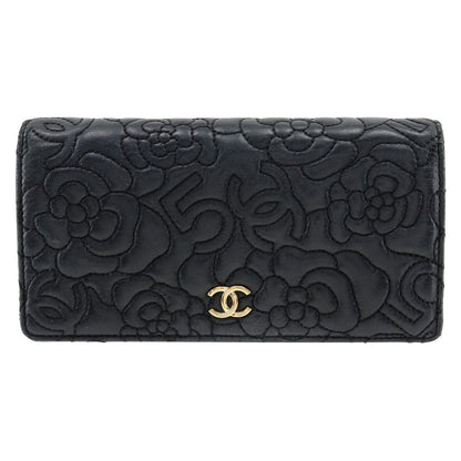 Chanel Camellia No.5 Long Wallet Leather Long Wallet A70620 in New Condition