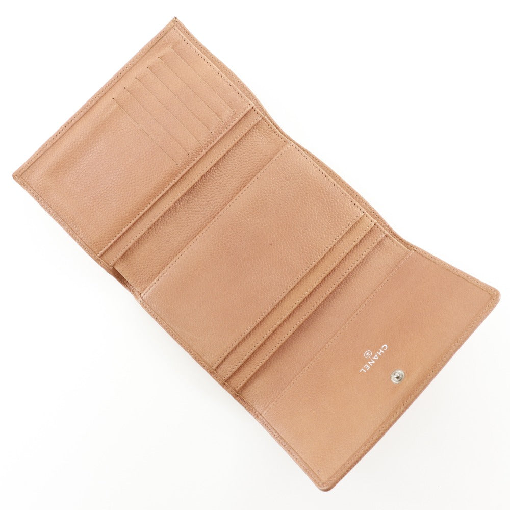 Chanel Caviar Trifold Wallet Leather Short Wallet in New Condition