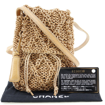 Chanel Braided Shoulder Bag Leather Crossbody Bag in New Condition