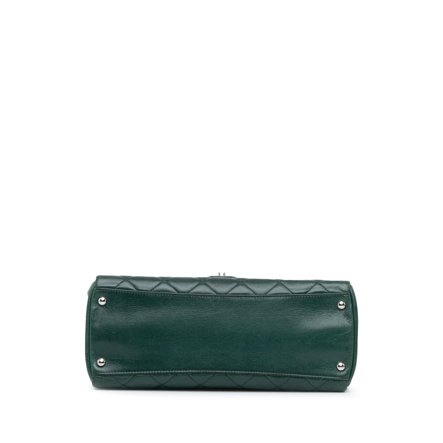 Green Chanel Small Glazed Calfskin CC Delivery Tote Satchel
