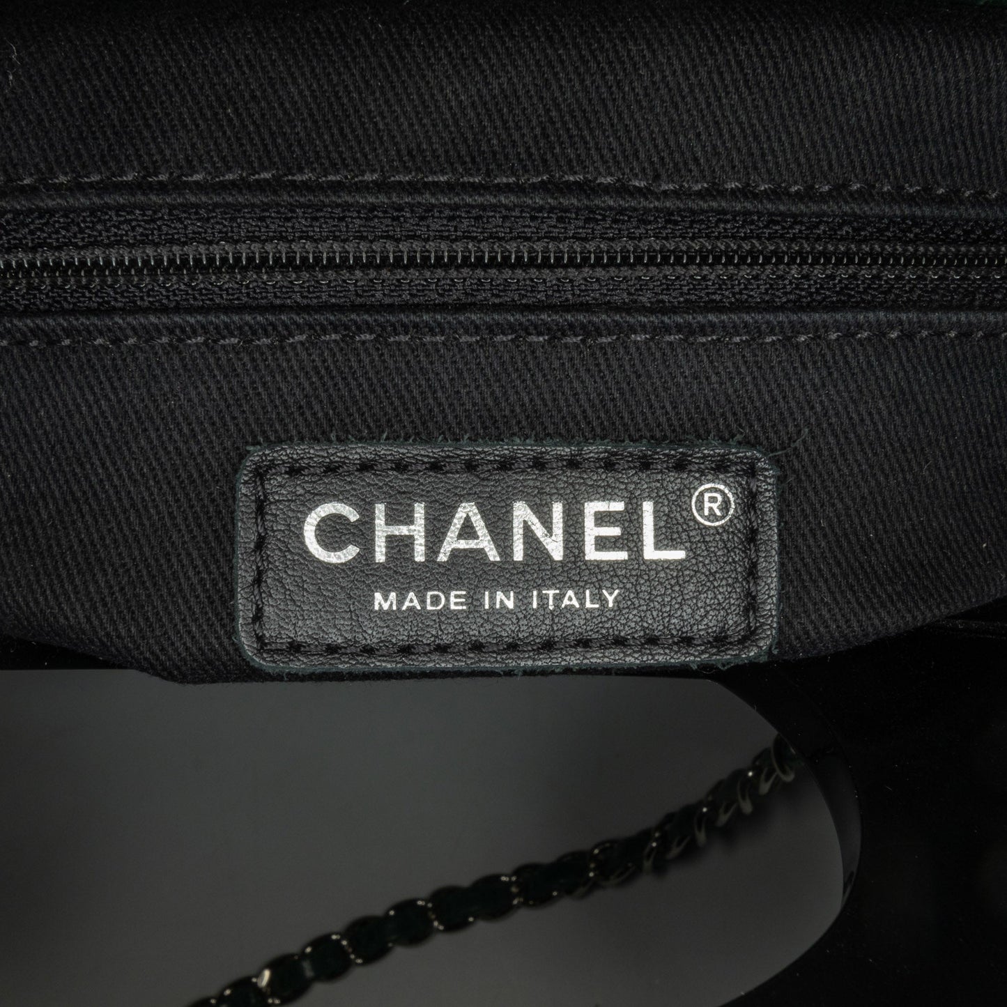 Green Chanel Small Glazed Calfskin CC Delivery Tote Satchel