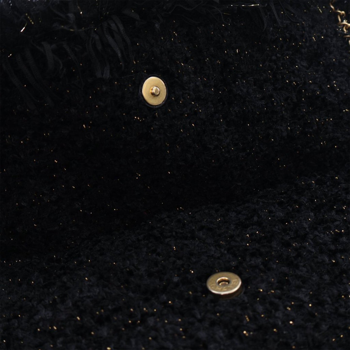 Black Chanel Tweed Fringe Paris Cosmopolite Clutch