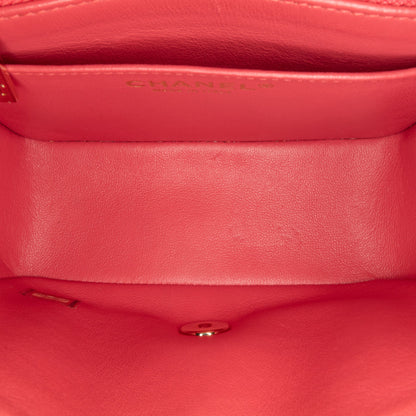 Chanel Sac Mini Square Classic Chevron Lambskin Flap