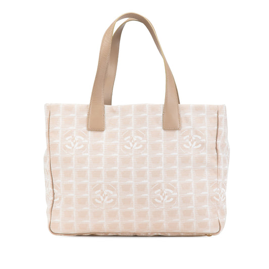 Brown Chanel New Travel Line Nylon Tote