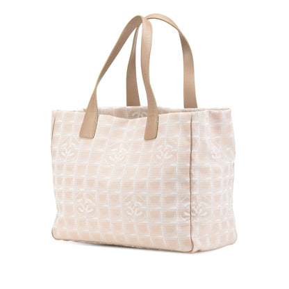 Brown Chanel New Travel Line Nylon Tote