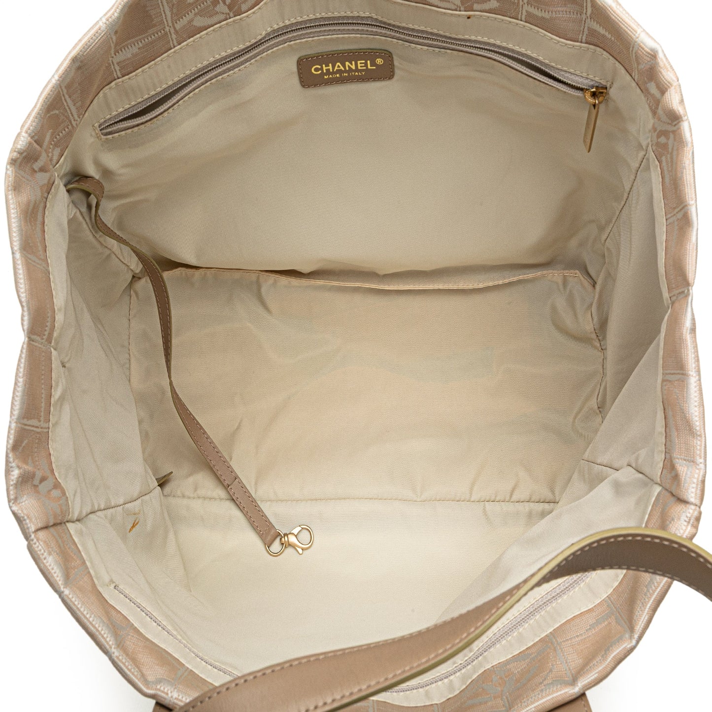 Brown Chanel New Travel Line Nylon Tote