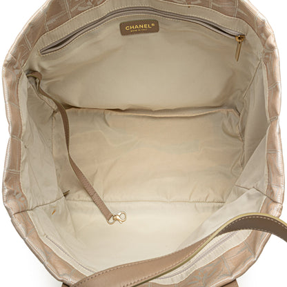Brown Chanel New Travel Line Nylon Tote