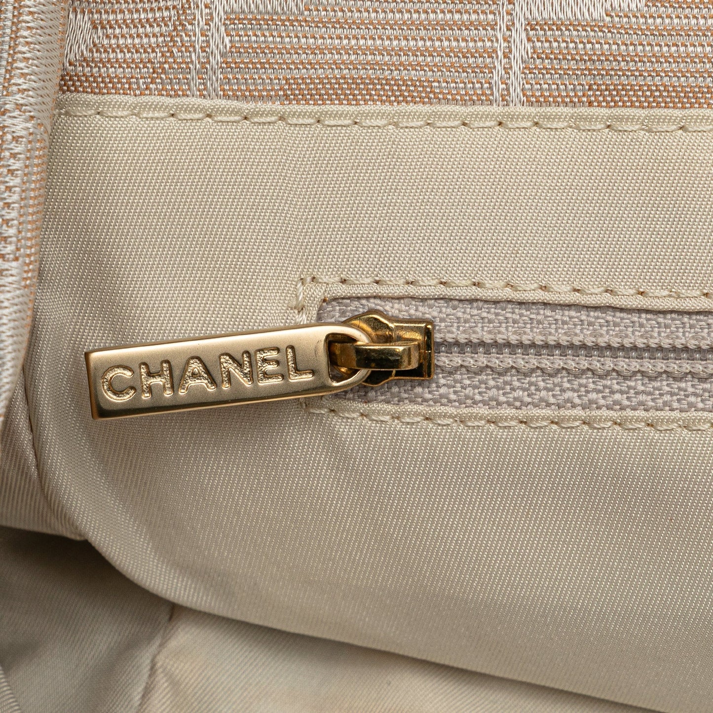 Brown Chanel New Travel Line Nylon Tote