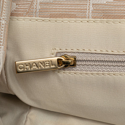 Brown Chanel New Travel Line Nylon Tote