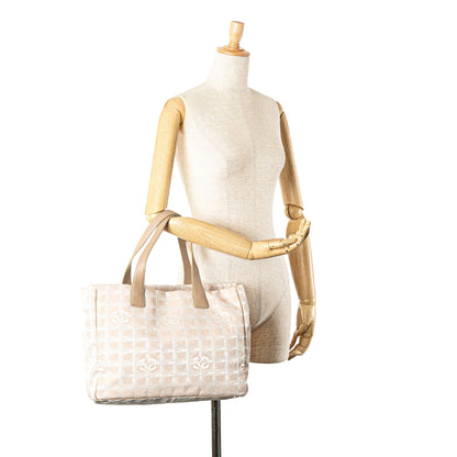Brown Chanel New Travel Line Nylon Tote