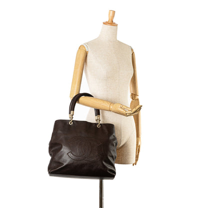 Brown Chanel CC Caviar Tote