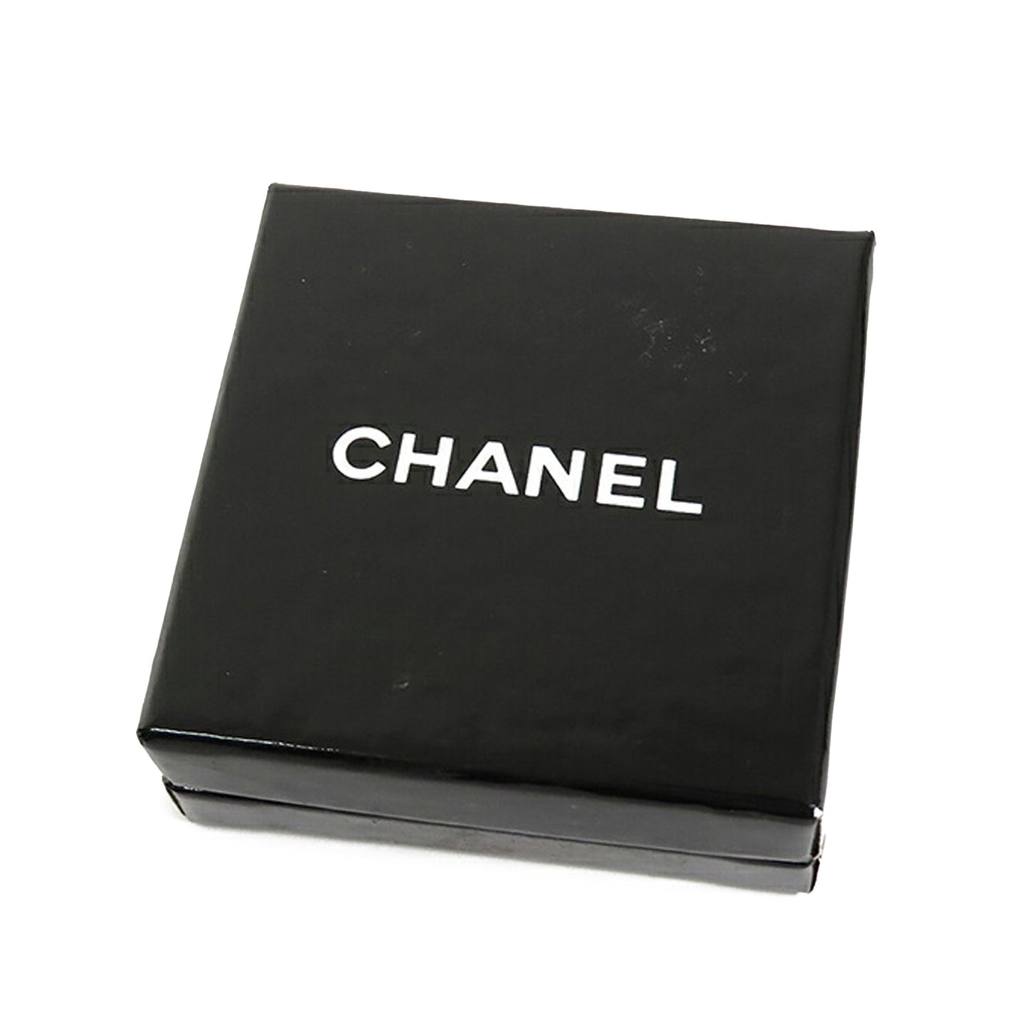 Gold Chanel Gold Plated CC Crown Clip On Earrings