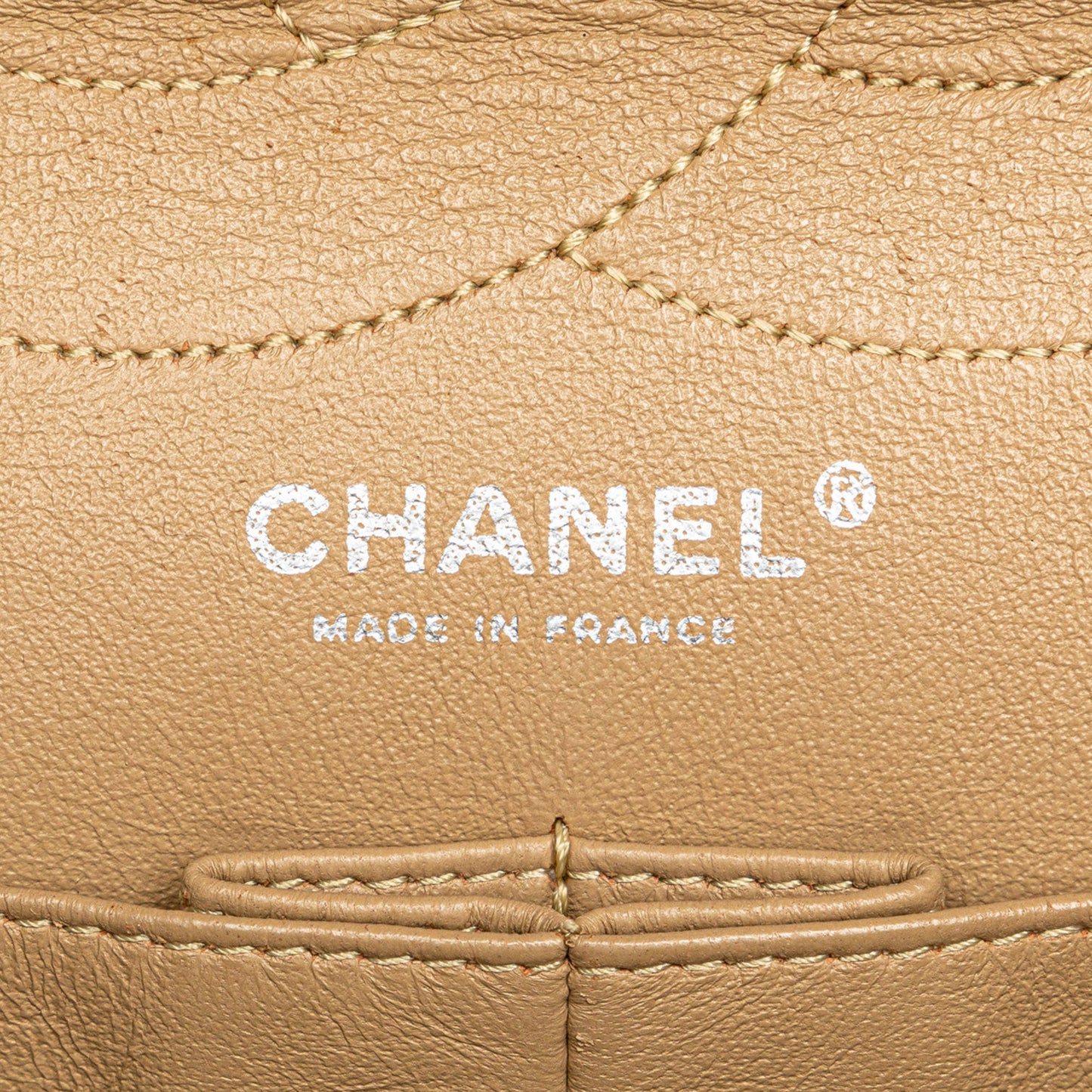 Gold Chanel Reissue 2.55 Aged Calfskin Double Flap 227 Shoulder Bag