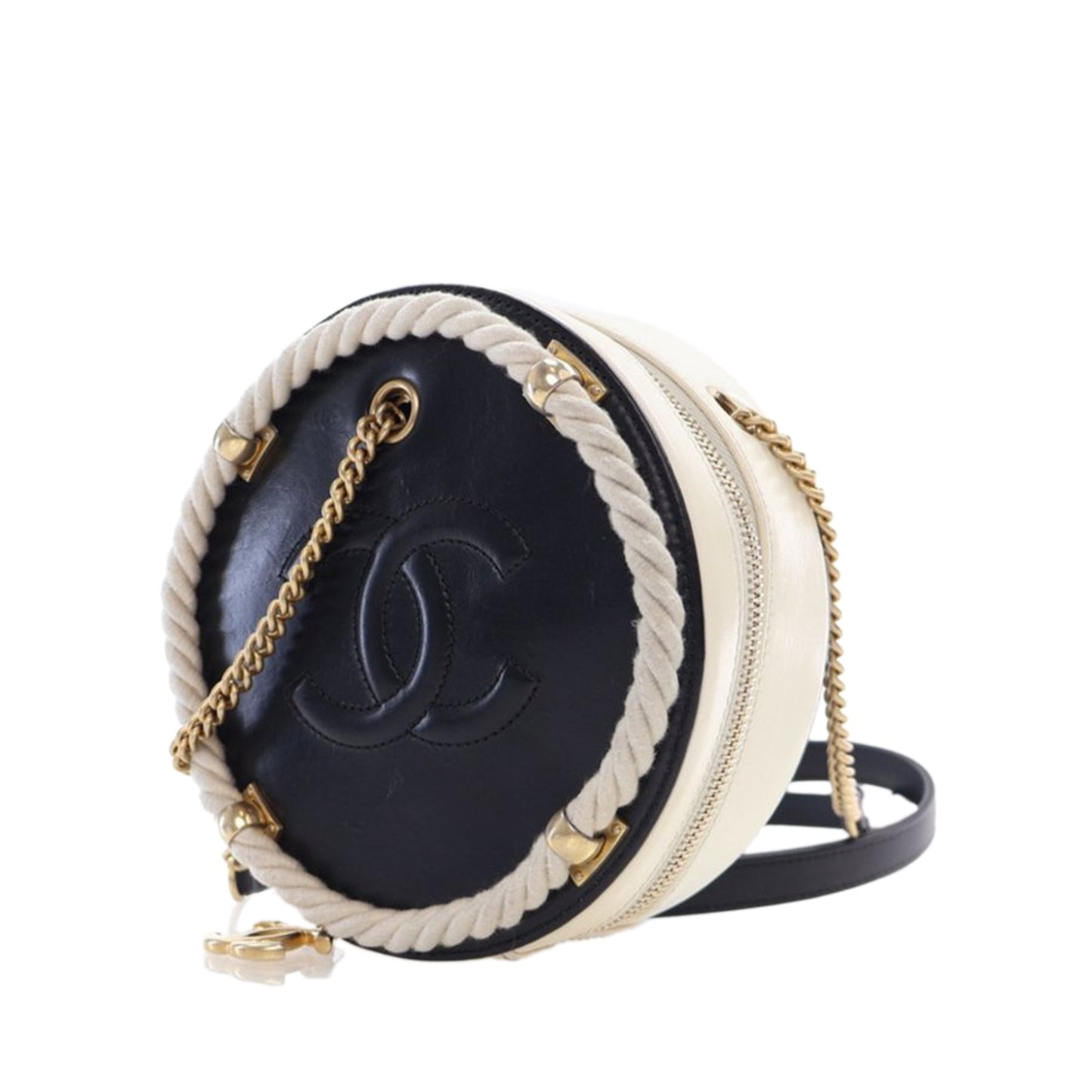 Black Chanel Calfskin En Vogue Round Crossbody
