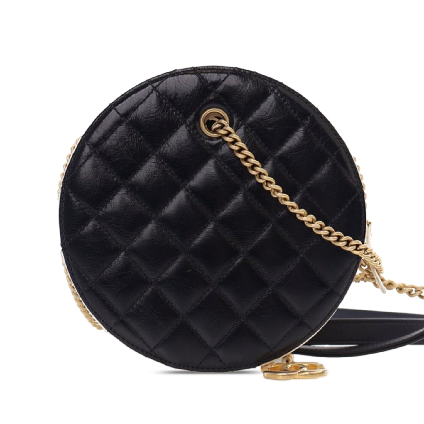 Black Chanel Calfskin En Vogue Round Crossbody