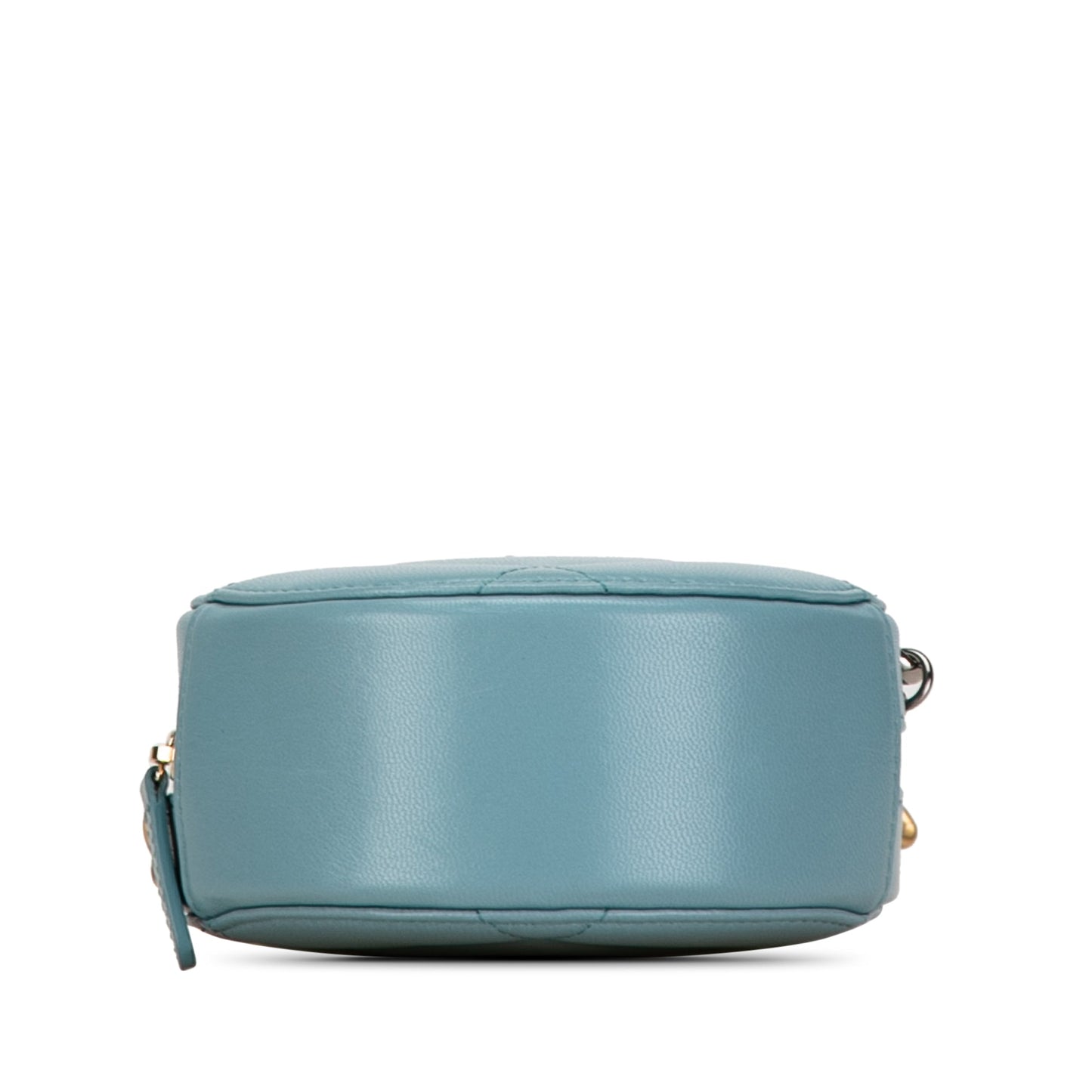 Blue Chanel Lambskin 19 Round Clutch with Chain Satchel