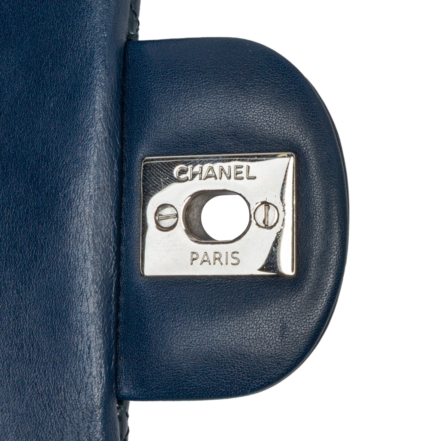 Blue Chanel Mini Rectangular Classic Patent Single Flap Crossbody Bag