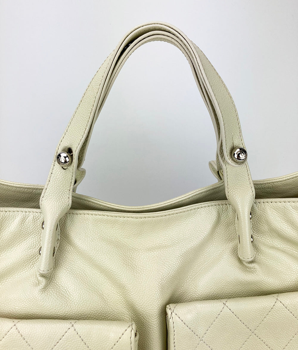 Chanel White Pocket in the City Tote