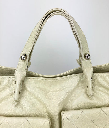 Chanel White Pocket in the City Tote