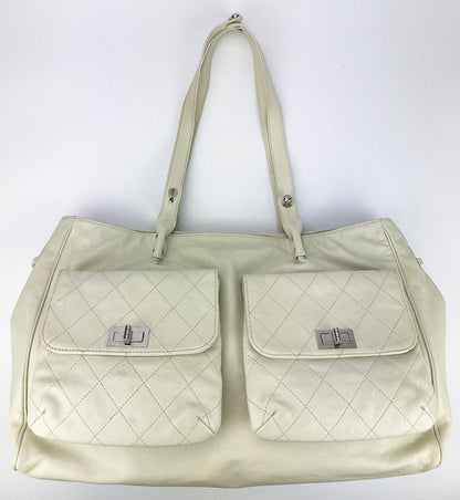 Chanel White Pocket in the City Tote