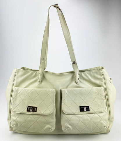 Chanel White Pocket in the City Tote