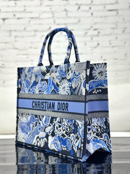 DR526 Medium Dior Book Tote / HIGHEST QUALITY VERSION / 14 x 11 x 6.5 inches