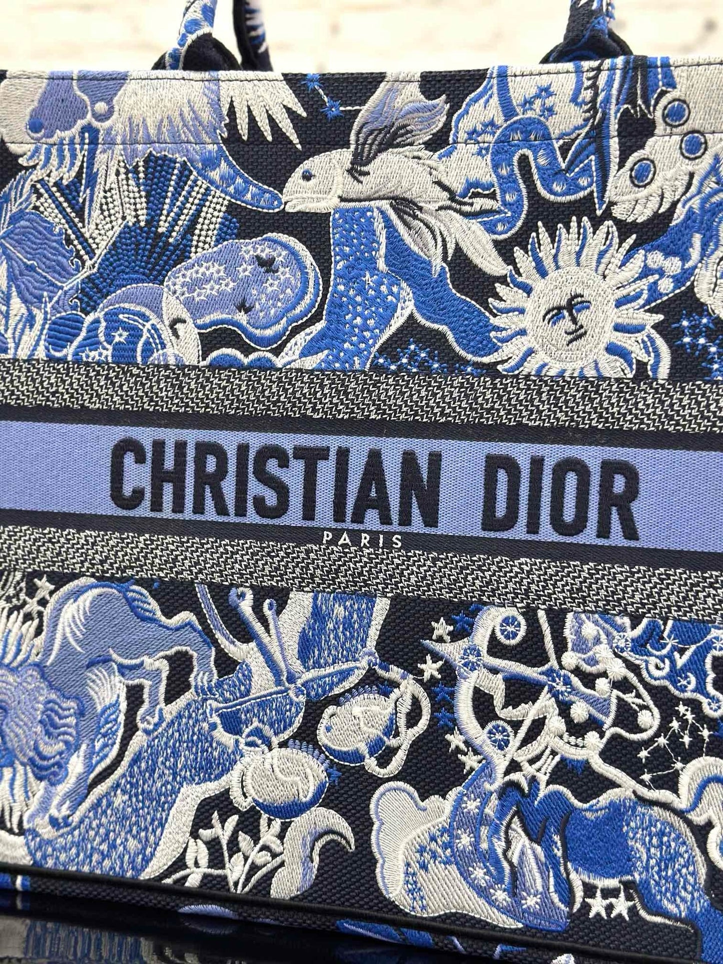 DR526 Medium Dior Book Tote / HIGHEST QUALITY VERSION / 14 x 11 x 6.5 inches