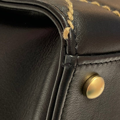 CHANEL 2004 Black Calfskin Wild Stitch Handbag