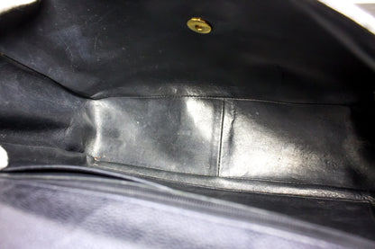 CHANEL Jumbo Caviar 11" Large Chain Shoulder Bag Flap Black Quilt e23