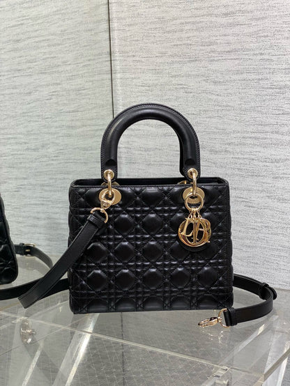 DR432 Medium Lady Dior Bag / HIGHEST QUALITY VERSION /  9.5x8.5x4.5inches