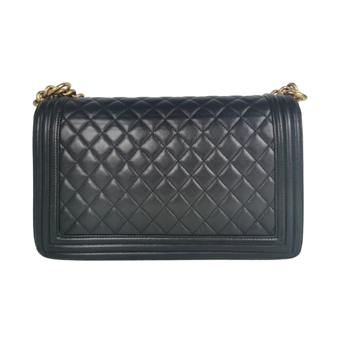 Chanel Boy Large Black Lambskin Gold