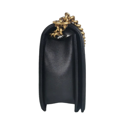Chanel Boy Large Black Lambskin Gold