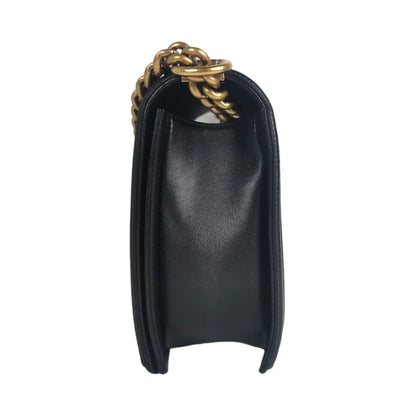 Chanel Boy Large Black Lambskin Gold