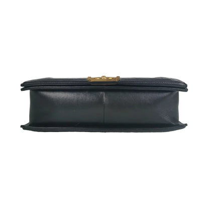 Chanel Boy Large Black Lambskin Gold