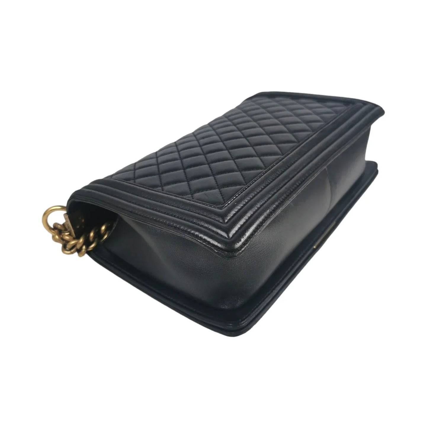 Chanel Boy Large Black Lambskin Gold