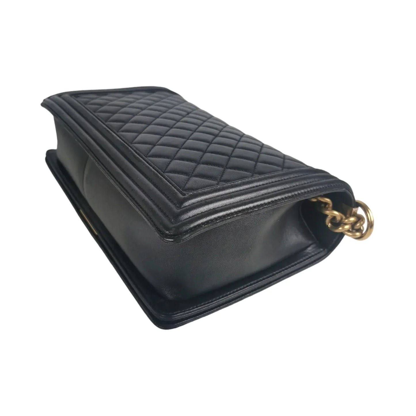 Chanel Boy Large Black Lambskin Gold