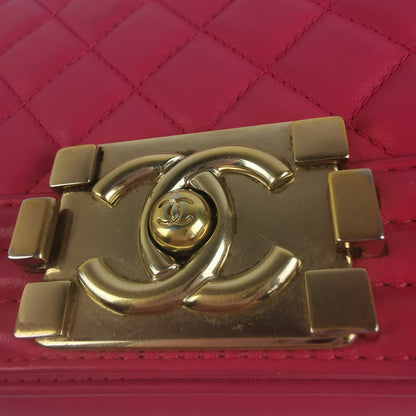 Chanel Boy Small Pink Calfskin Gold