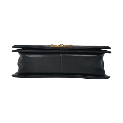 Chanel Boy Medium Black Chevron Lambskin Gold