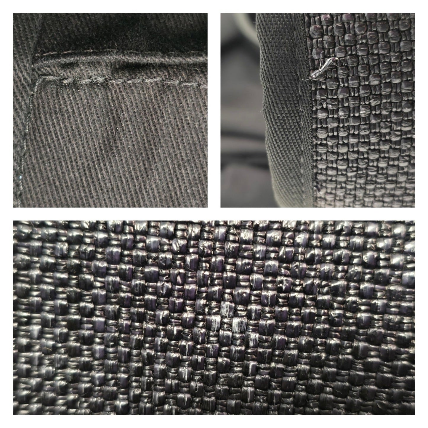 Chanel Woven Straw Raffia Medium Deauville Tote Black