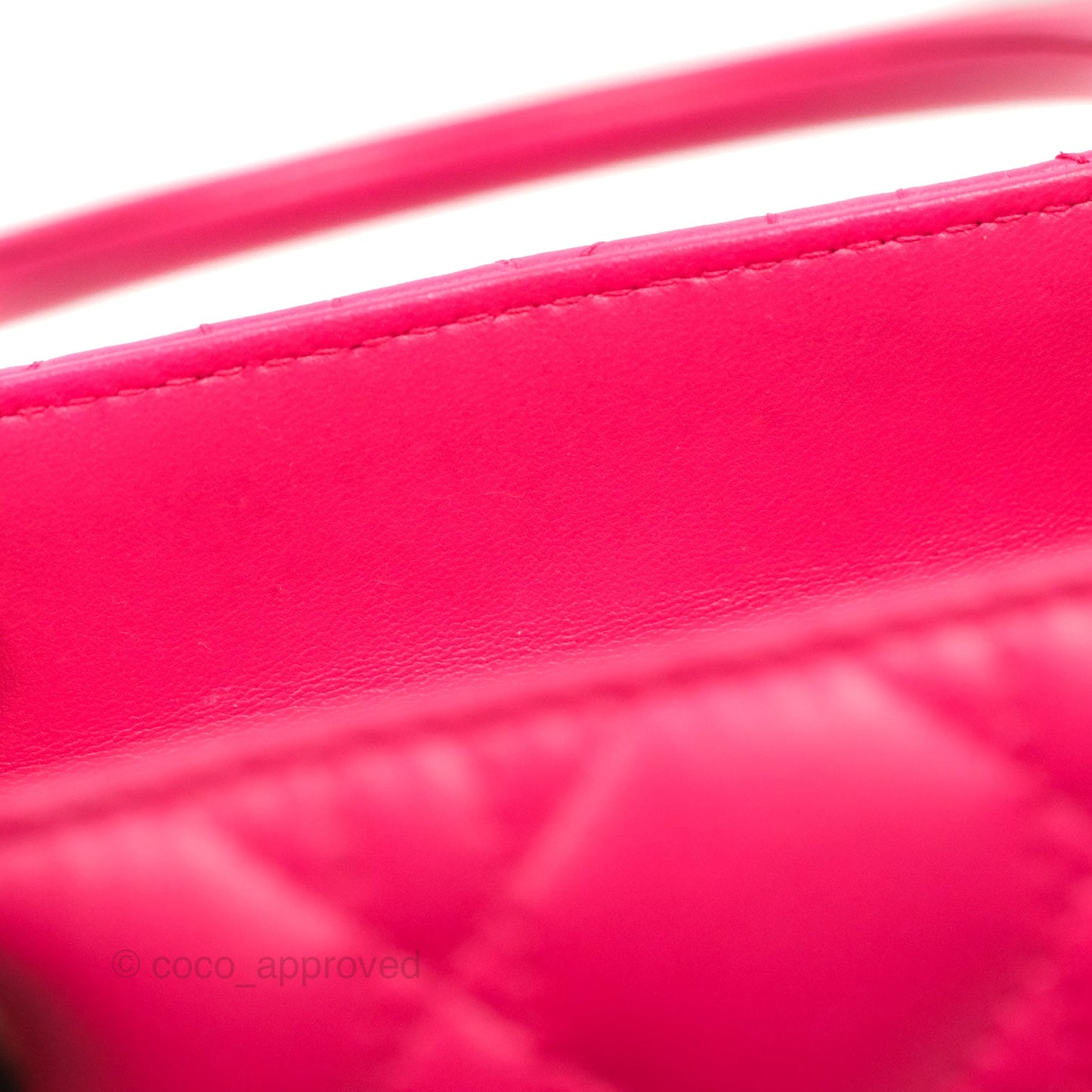 Christian Dior Lady Dior Medium Fuschia Pink Lambskin Gold Hardware