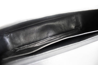 CHANEL Caviar Grained Calfskin Flap Chain Shoulder Bag Black 13" i90