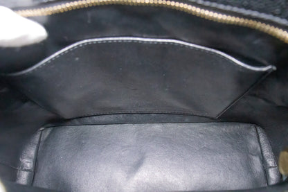 CHANEL Gold Medallion Caviar Shoulder Bag Shopping Tote Black i53