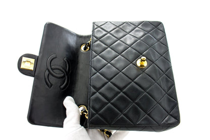 CHANEL Mini Square Small Chain Shoulder Bag Crossbody Black Quilt g90