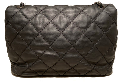 Chanel Black Leather Ultimate Stitch Classic Flap Shoulder Bag