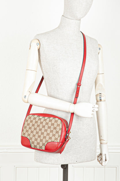 GUCCI Bree Disco Bag Canvas Red