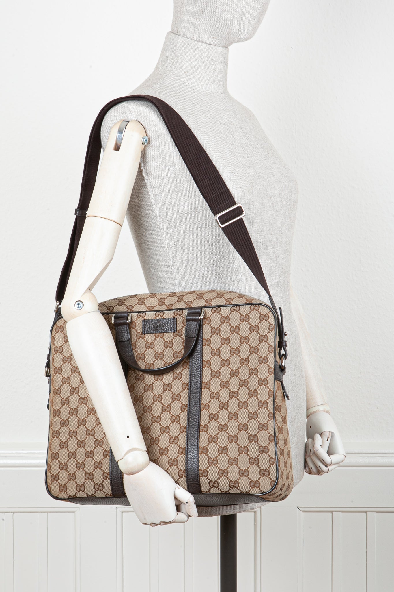 GUCCI Briefcase GG Canvas