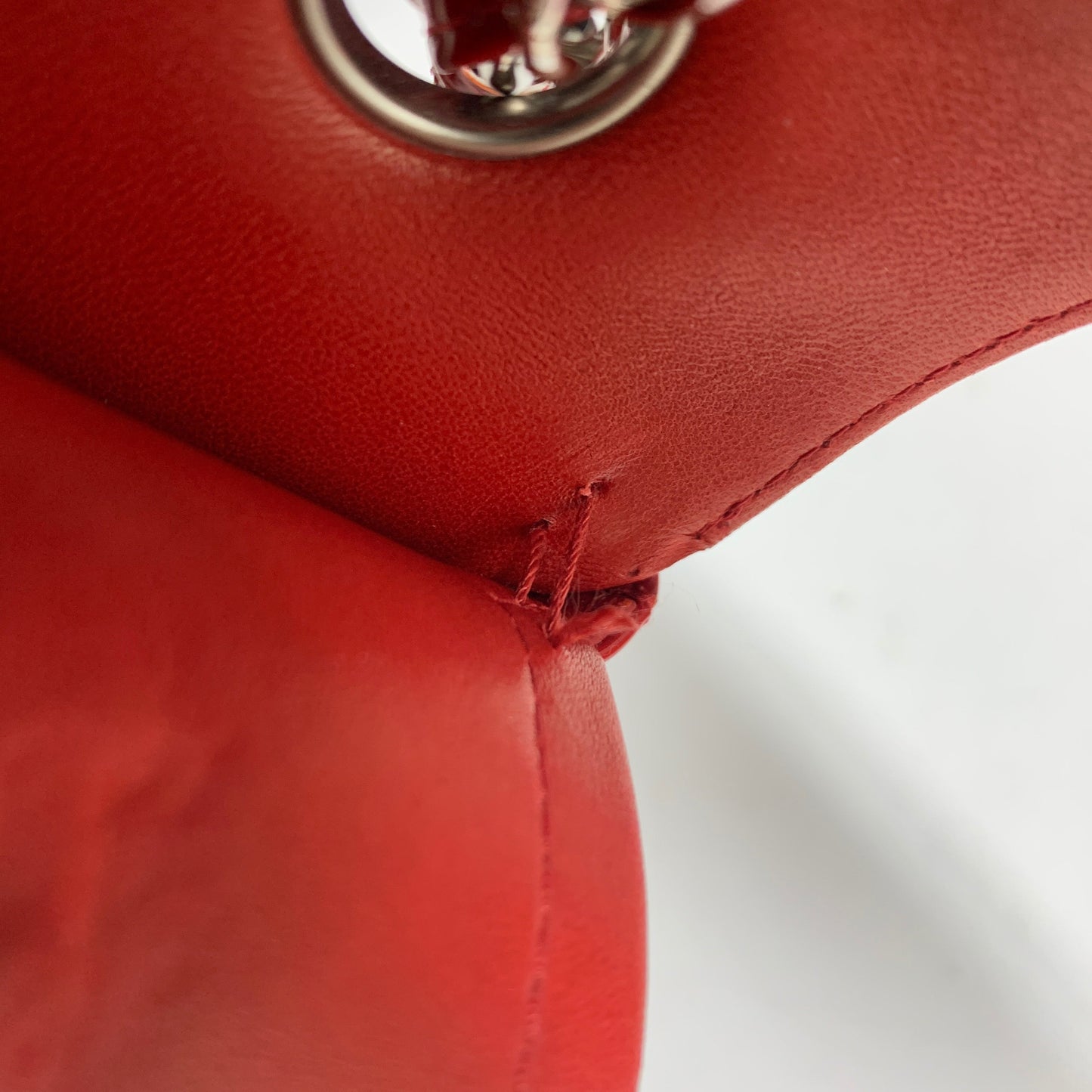 Chanel Medium Classic Double Flap Bag Patent Leather Red SHW