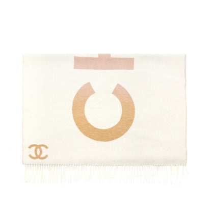 Chanel Cashmere And Wool Multicolour Scarf Pink/ Beige/ Cream