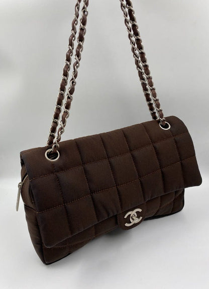 Chanel Nylon Chocolate Bar Flap Bag